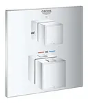 Grohe Grohtherm Cube - Termostatická baterie pod omítku pro 2 spotřebiče, chrom 24155000