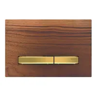 Geberit Sigma50 - Ovládací tlačítko pro 2 množství splachování, ořech americký/mosaz 115.672.JX.2