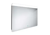 Nimco Zrcadla - Zrcadlo s LED osvětlením, 100x70 cm, dotykový senzor, hliník ZP 23004V