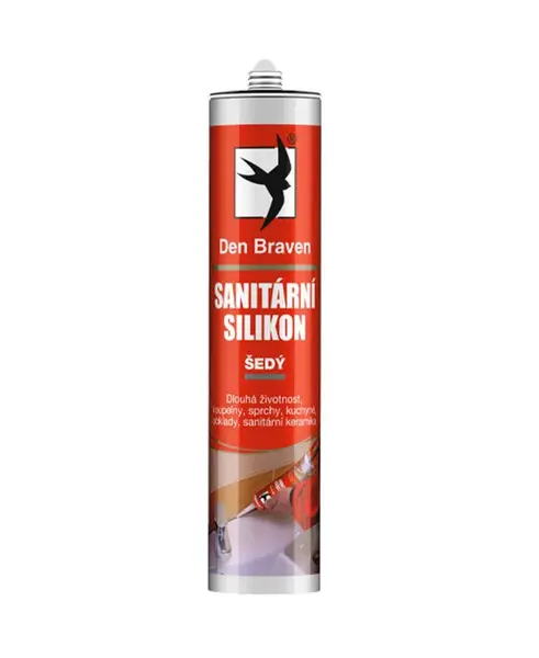 Den Braven Silikony - Sanitární silikon 280 ml kartuše šedá 30213RL