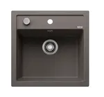 Blanco Dalago 5 - Silgranitový dřez, 52x51 cm, s ovládáním odtoku, šedá 527244