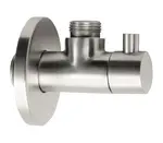 Sapho Minimal - Rohový ventil s rozetou, 1/2"x 3/8" pro studenou vodu, nerez MI058S