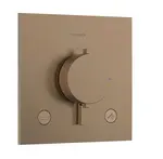 Hansgrohe Ecostat Comfort E - Termostatická baterie pod omítku, pro 2 spotřebiče, kartáčovaný bronz 33716140