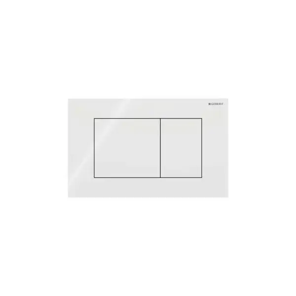 Geberit Sigma40 - Ovládání splachování, sklo/bílá 115.629.SI.1