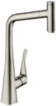 Hansgrohe M71 - Dřezová baterie M7115-H320 s výsuvnou sprškou, sBOX, vzhled nerezu 73803800