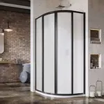 Ravak Supernova - Čtvrtkruhový sprchový kout čtyřdílný SKCP4-90, 88-90 cm, černá/Pearl 3117O30211