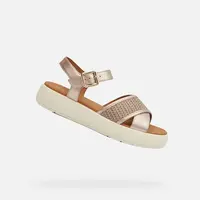 Cream women's sandals Geox Camalei - Women's