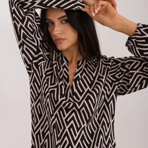 Blouse-D73771M11186B-black-beige