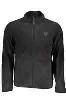 Pánska čierna fleecová mikina na zips