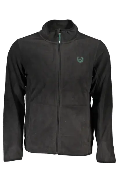 Pánska čierna fleecová mikina na zips