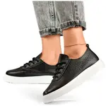 primohurt Čierne prelamované dámske tenisky s hrubou podrážkou Čierne dámske tenisky