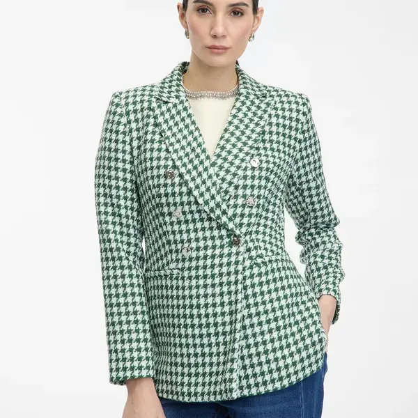 Green women's patterned blazer ORSAY - Women's
