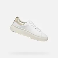 White women's sneakers Geox Spherica EC4.1 - Women's