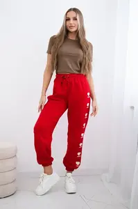 Cotton pants Amour red