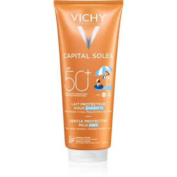 Vichy Capital Soleil Gentle Milk ochranné mléko pro děti na obličej a tělo SPF 50 300 ml