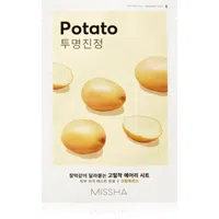 Missha Airy Fit Potato vyhlazující plátýnková maska pro rozjasnění pleti 19 g