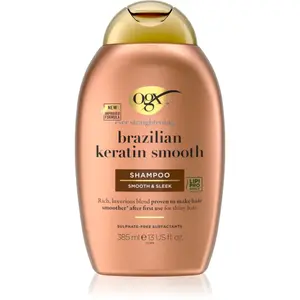 OGX Brazilian Keratin Smooth uhlazující šampon pro lesk a hebkost vlasů 385 ml