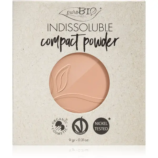 puroBIO Cosmetics Indissouble kompaktní pudr – náhradní náplň odstín 04 9 g