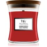 Woodwick Crimson Berries vonná svíčka s dřevěným knotem 275 g