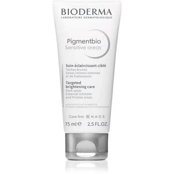 Bioderma Pigmentbio Sensitive Areas rozjasňující tělový krém proti tmavým skvrnám 75 ml