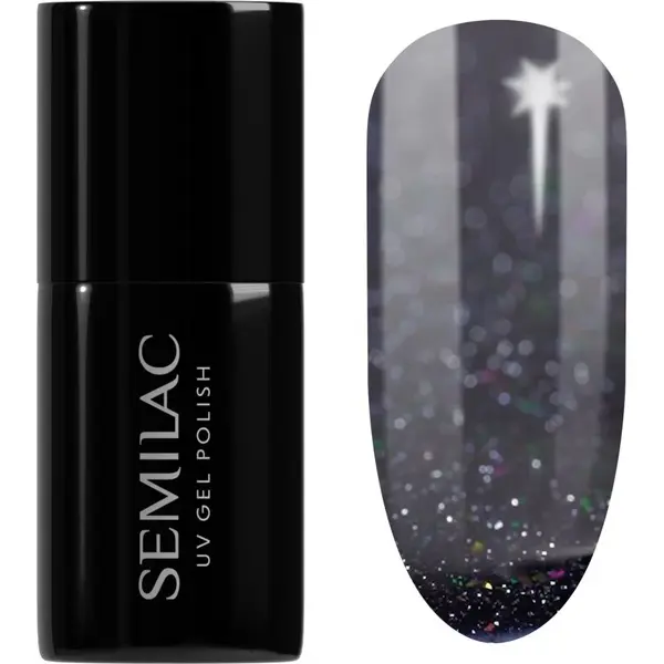 Semilac UV Hybrid Winter Collection gelový lak na nehty s použitím UV/LED lampy odstín 611 Violet Night 7 ml