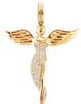 Engelsrufer Pozlátený strieborný prívesok Anjel so zirkónmi ERP-ANGEL-G 2,6 cm