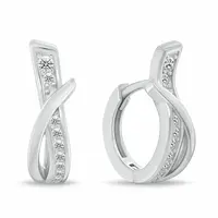 Brilio Silver Štýlové strieborné náušnice so zirkónmi EA213W