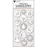 Anděl Samolepky plastické banky s glitrami 10 x 21 cm