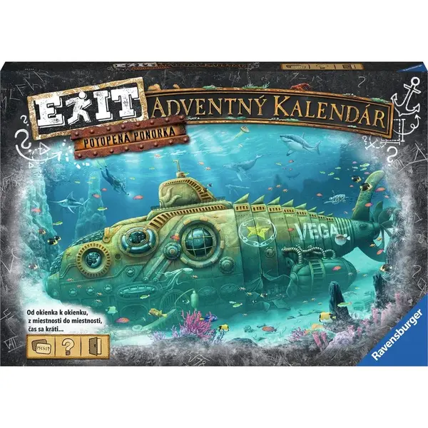 Ravensburger 235391 Exit Adventný kalendár Ponorka SK