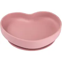 Canpol babies Silikónový tanier s prísavkou srdca ružový