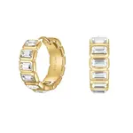 Rosefield Oslnivé pozlacené náušnice s krystaly Iconic JEOHG-J1130