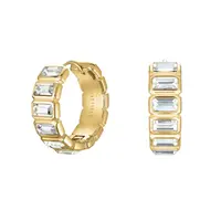 Rosefield Oslnivé pozlacené náušnice s krystaly Iconic JEOHG-J1130