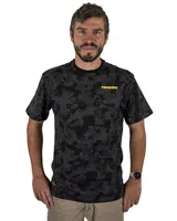 Mikbaits tričko black camou - m