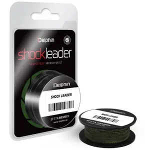 Delphin splétaná šňůra shock leader 20 m zelená-průměr 0,24 mm / nosnost 35 lb