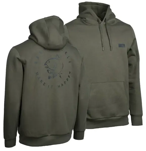 Nash mikina make it happen carp logo hoody green - m