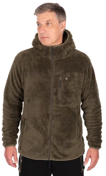 Fox bunda khaki hd premium full zip teddy jacket - xl
