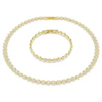 Swarovski Luxusní pozlacená sada šperků s krystaly Angelic 5720506 (náramek, náhrdelník)