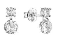 Evolution Group - Pavona Elegantní stříbrné náušnice se zirkony 11432.1 crystal