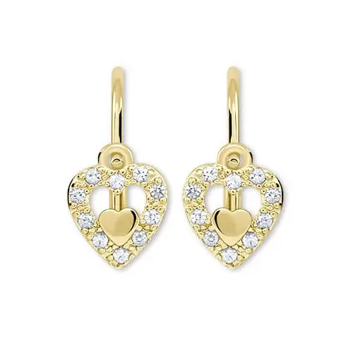 Soliter Dívčí srdíčkové náušnice ze zlata 239 001 00779