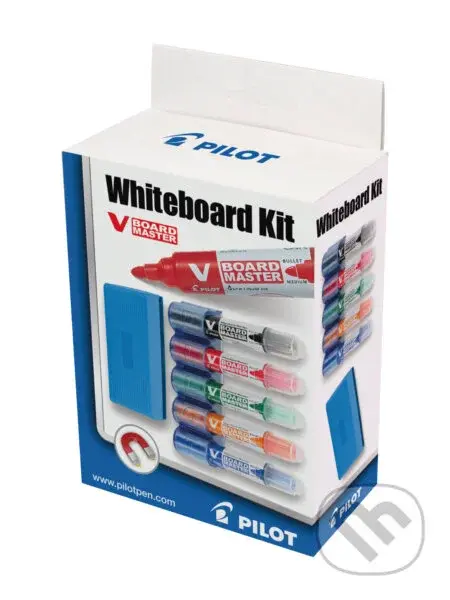 VBM sada 5 kusov popisovačov na biele tabule + držiak + špongia
