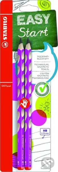 Ergonomická ceruzka EASYgraph 2 kusy (Ružová pre pravákov)
