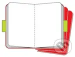 Moleskine - sada 3 stredných čistých notesov (červená väzba)