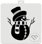 Vánoční šablona - Sněhulák