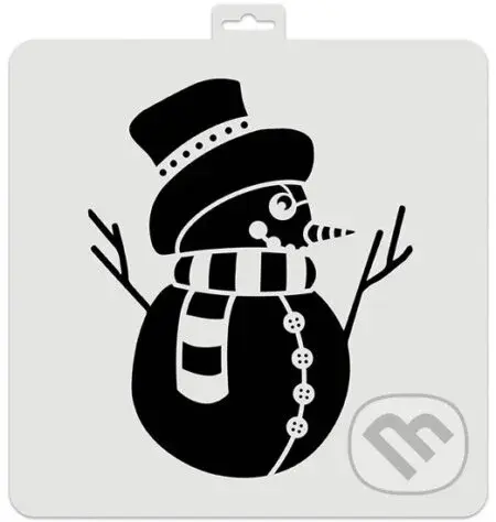 Vánoční šablona - Sněhulák