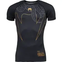Venum SERPENTI SHORT SLEEVE RASHGUARD Kompresní triko, černá, velikost