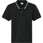 CELIO LEPRIME Pánské triko s límečkem, černá, velikost