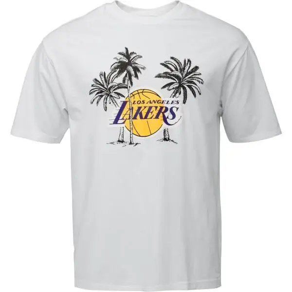 New Era LA LAKERS NBA PALM TREE Pánské triko, bílá, velikost