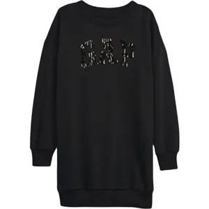 GAP FRCH FLEECE LOGO Dívčí šaty, černá, velikost