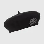 Vlněný baret Karl Lagerfeld černá barva, A4W33002