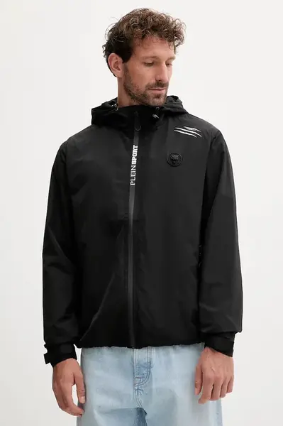 Bunda PLEIN SPORT černá barva, přechodná, FAEC MRB2865 SXV005N